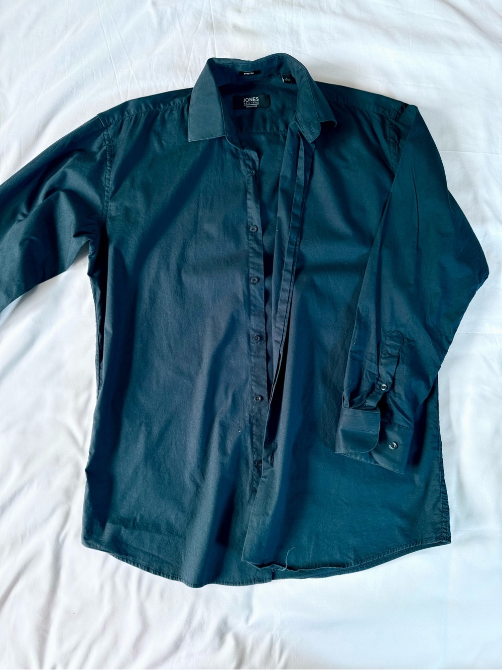 Jones New York Navy Button-Down Shirt